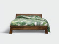 Doppelbett Massivholz 220x200x90 cm Braun - Modernes Design mit niedrigem Kopfteil