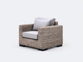 Polyrattan Gartensessel 92x88x78 cm - Beige-Graubraun - breite Armlehnen für Garten und Terrasse