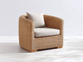 Polyrattan Gartensessel Geflecht 85x75x75 cm Natur - Modernes Design für Terrasse und Garten