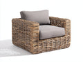 Polyrattan Gartensessel Geflecht 85x75x75 cm Braun - Modernes Design für Terrasse und Garten